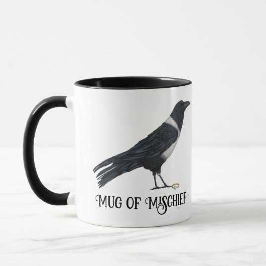 Mischvous Crow und Ring-Tasse Tasse (Links)
