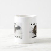 Mischvous Maine Coon im Schnee Kaffeetasse (Mittel)