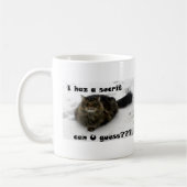 Mischvous Maine Coon im Schnee Kaffeetasse (Links)