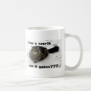 Mischvous Maine Coon im Schnee Kaffeetasse