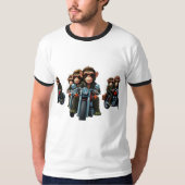 Mischvous-Monkey-Biker T-Shirt (Vorderseite)