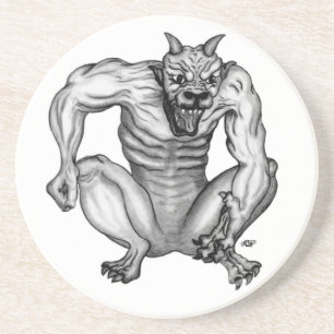 Mischwesen - Troll Teufel und Golem Getränkeuntersetzer