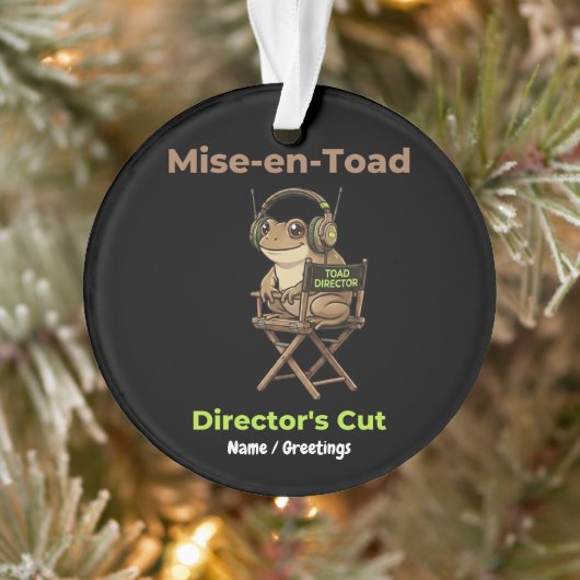 Mise-en-Toad Director’s Cut Cinema Pun Toad Art Ornament (Baum)