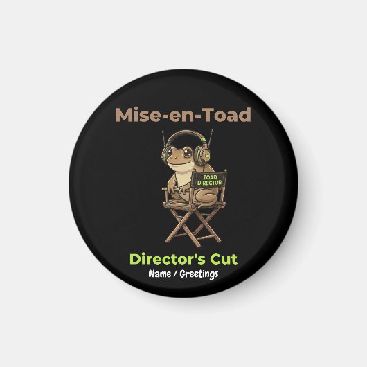 Mise-en-Toad Director’s Cut Cinema Pun Toad Kunst Magnet (Vorne)