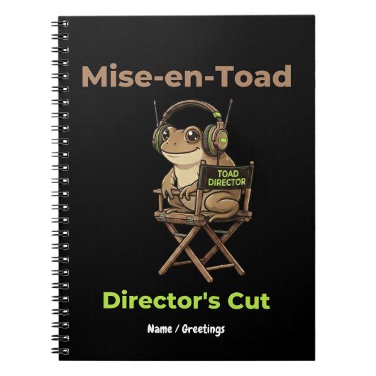 Mise-en-Toad Director’s Cut Kinopun Toad Kunst Notizblock (Vorderseite)