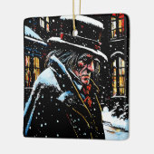 Miser Mister Ebenezer Scrooge Viktorianische Weihn Keramikornament (Links)