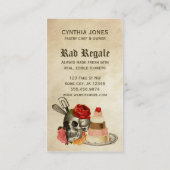 miserabele retro Backenbäckerschädel Grunge-Blumen Visitenkarte (Rückseite)