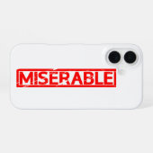 Miserable Briefmarke iPhone 16 Hülle (Rückseite (Horizontal))