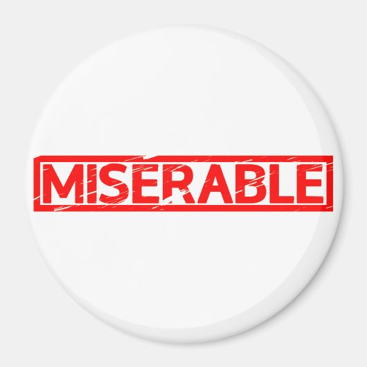 Miserable Briefmarke Magnet (Vorne)