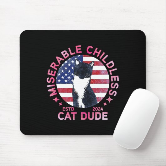 Miserable Cat-Typ ohne Kinder Mousepad (Mit Mouse)