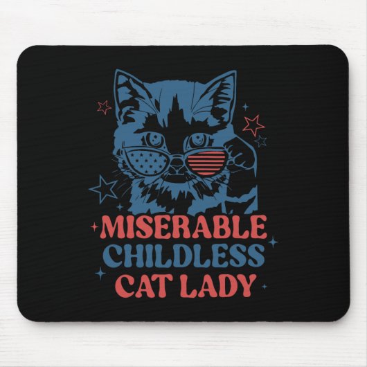 miserable katzenlose Frauen für Kamala Harris 2 Mousepad (Vorne)
