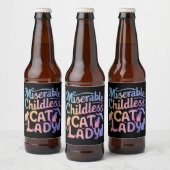 miserable katzenlose Lady Bierflaschenetikett (Flaschen)