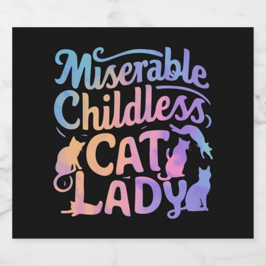 miserable katzenlose Lady Bierflaschenetikett (Einzelnes Label)