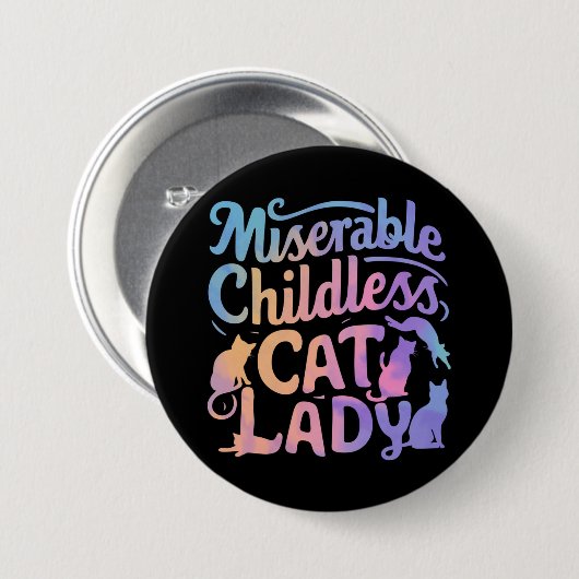 miserable katzenlose Lady Button (Vorne & Hinten)