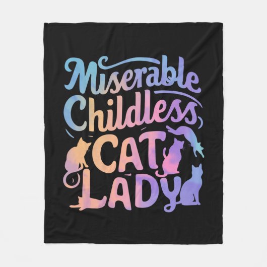miserable katzenlose Lady Fleecedecke (Vorderseite)