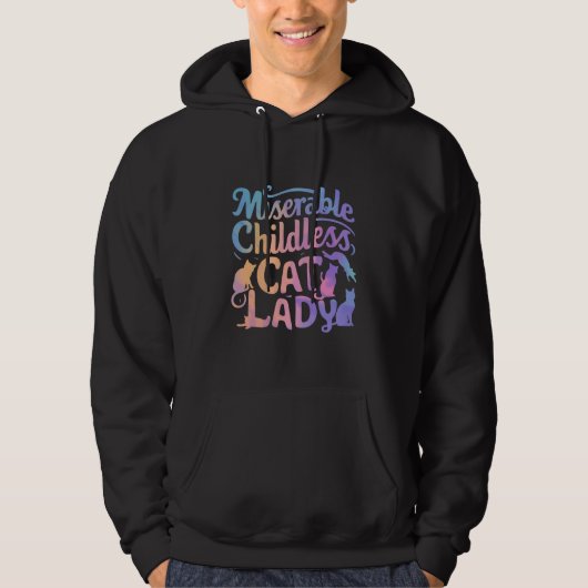miserable katzenlose Lady Hoodie (Vorderseite)