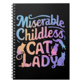 miserable katzenlose Lady Notizblock (Vorderseite)