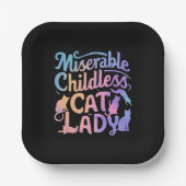 miserable katzenlose Lady Pappteller (Vorderseite)