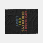 Miserable katzenlose Lady Retro Vintag Fleecedecke (Vorderseite (Horizontal))