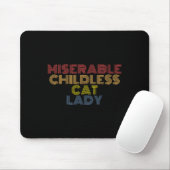 Miserable katzenlose Lady Retro Vintag Mousepad (Mit Mouse)