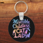 miserable katzenlose Lady Schlüsselanhänger (Vorderseite)