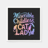 miserable katzenlose Lady Serviette (Vorderseite)