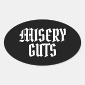 Misery Guts Ovaler Aufkleber (Vorderseite)