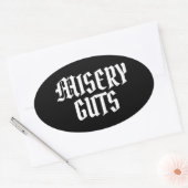 Misery Guts Ovaler Aufkleber (Umschlag)