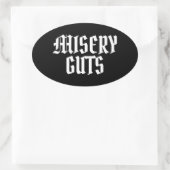 Misery Guts Ovaler Aufkleber (Tasche)