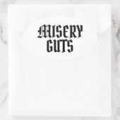 Misery Guts Ovaler Aufkleber (Tasche)