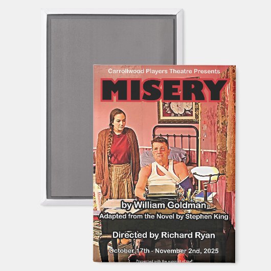 Misery Poster Magnet (Vorderseite/Rückseite)