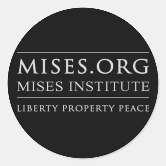 Mises.org Runder Aufkleber (Vorderseite)