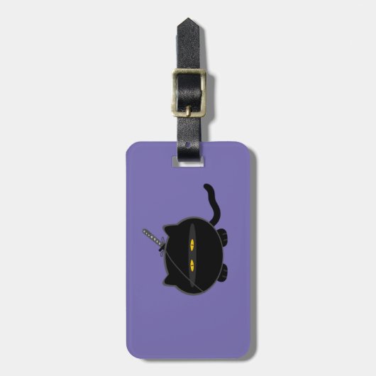 Misfit Ninja Cat Gepäckanhänger (Vorderseite vertikal)