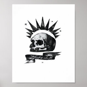 Misfit-Schädel Kreativer Charakter Kunststil Poster
