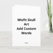 Misfit Skull Creative CharacteFolded Greeting Card Karte (Rückseite)
