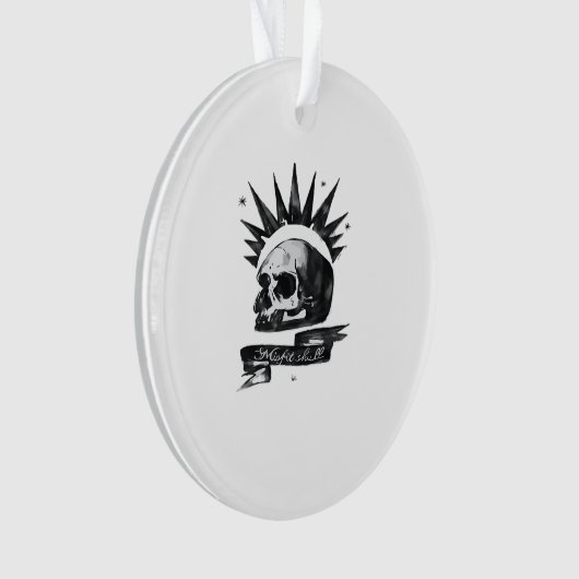 Misfit Skull Creative Character ArAcrylic Ornament (Vorderseite)