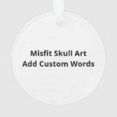 Misfit Skull Creative Character ArAcrylic Ornament (Rückseite)