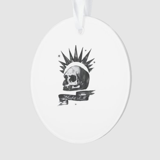 Misfit Skull Creative Character ArAcrylic Ornament (Vorderseite)