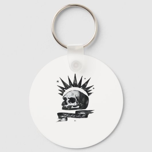 Misfit Skull Creative Character Art Style Keychain Schlüsselanhänger (Vorderseite)