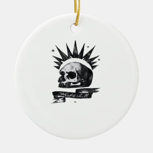 Misfit Skull Creative Character Art Style Ornament (Vorne)