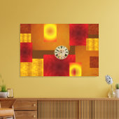 Mish Mosh Tick Tock Stretched Canvas Print Leinwanddruck (Insitu (Wohnzimmer))