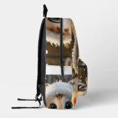 Misha - Ein flauschiger Leopard Bedruckter Rucksack (Links)