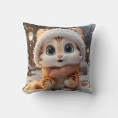 Misha - Ein flauschiger Leopard Kissen (Vorderseite)