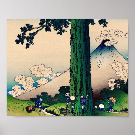 Mishima Pass in der Provinz Kai durch Katsushika H Poster (Vorne)