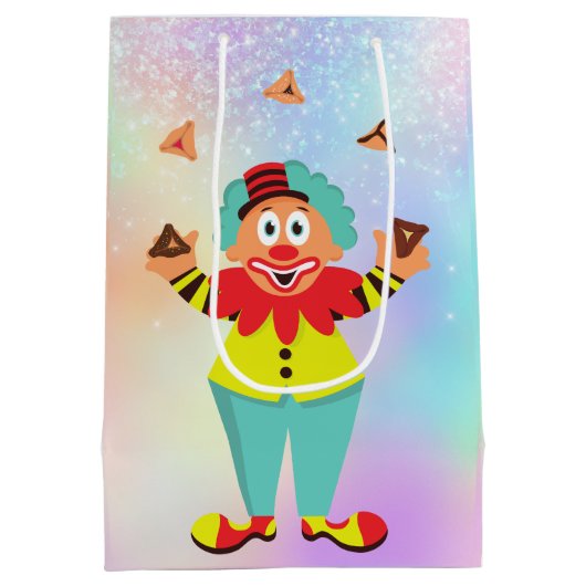 Mishloach Manot Clown Hamantash Purim Mittlere Geschenktüte (Rückseite)