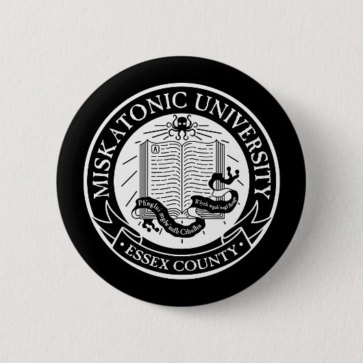 Miskatonic Hochschulknopf Button (Vorderseite)