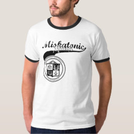 Miskatonic Hochschulschwarzes auf Grau T-Shirt