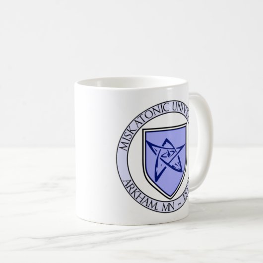 Miskatonic HochschulSiegel-Tasse Kaffeetasse (VorderseiteRechts)