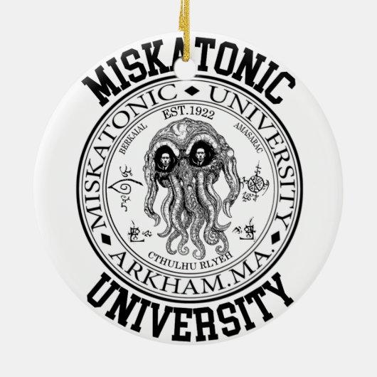Miskatonic Universität CTHULHU HP LOVECRAFT Keramik Ornament (Hinten)
