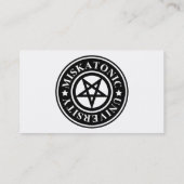 MISKATONIC UNIVERSITÄT VISITENKARTE (Rückseite)